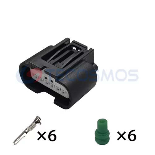6-Pin Female Waterproof Accelerator Pedal Plug Reversing Radar Probe Harness ABS/Nylon Copper for Cars Model... - image 3